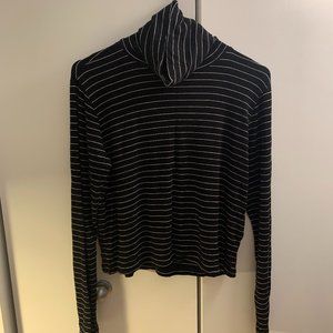ZARA stripe turtleneck long sleeves T shirt top- SIZE L